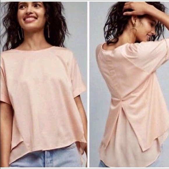 Eri + Ali Chiffon Back High-Low Blouse